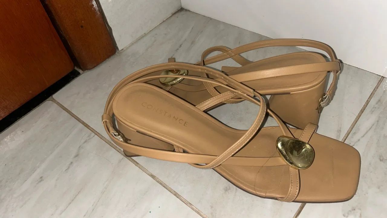 Sandália nude constance 38 - Foto 3
