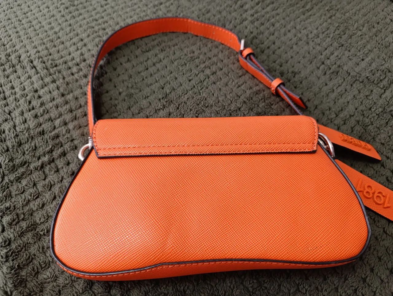 Bolsa Guess Couro Laranja - Foto 5