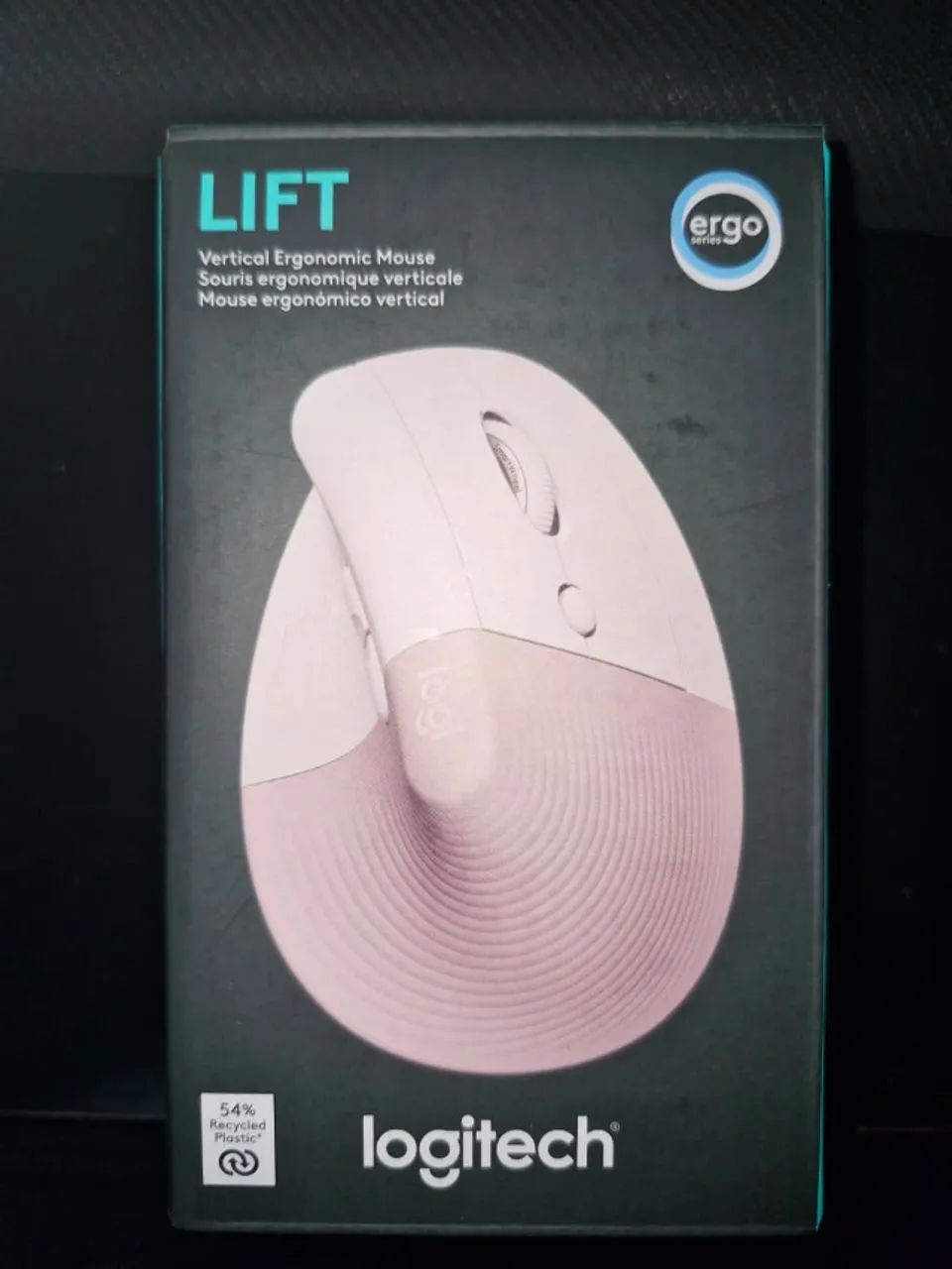 Mouse Sem Fio Logitech Lift Vertical - Rosa