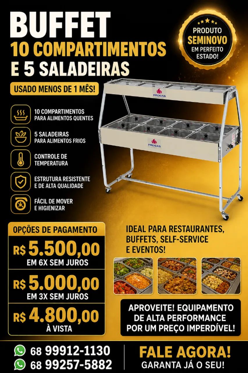 Carro térmico Self Service Buffet 