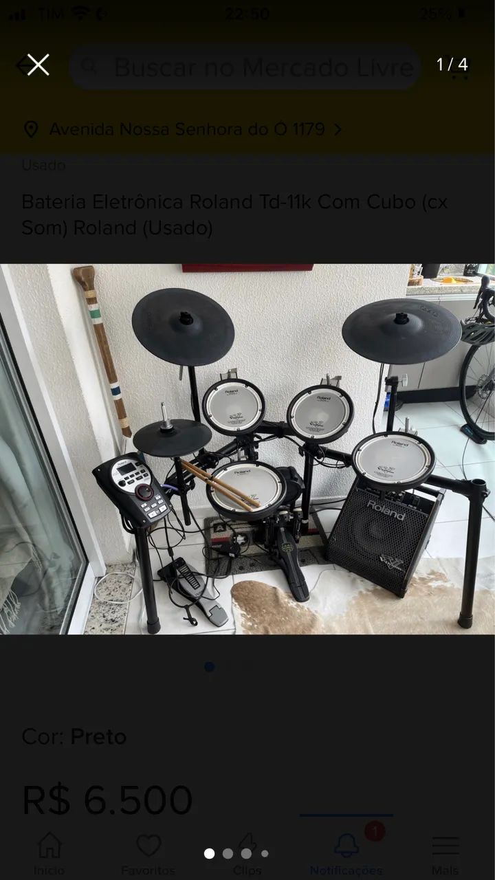 Bateria roland td 11 completa 