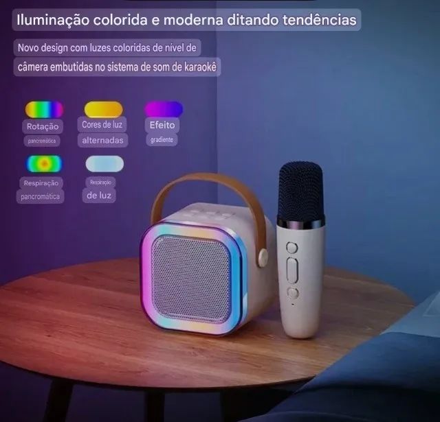 Mini karaokê com 2 microfones  - Foto 3