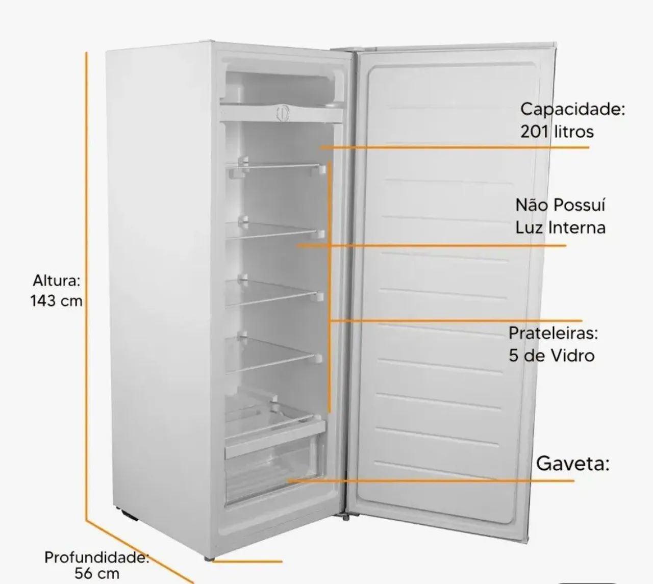 Freezer vertical Philco novo c nota fiscal! - Foto 3