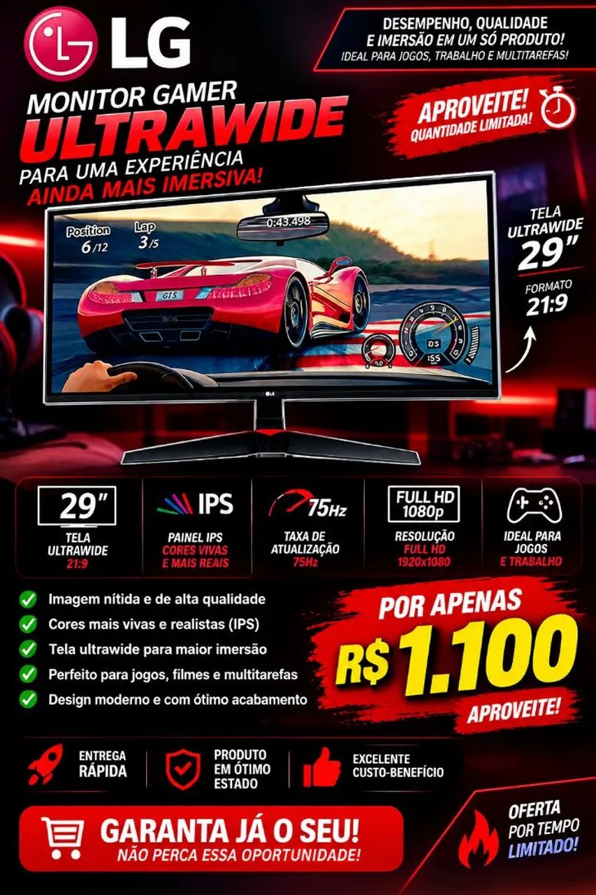 Monitor LG 29 ultrawide