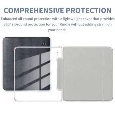 Capa para Kobo Libra Colour 7.0" de Acrílico transparente cor cinza claro - Foto 4