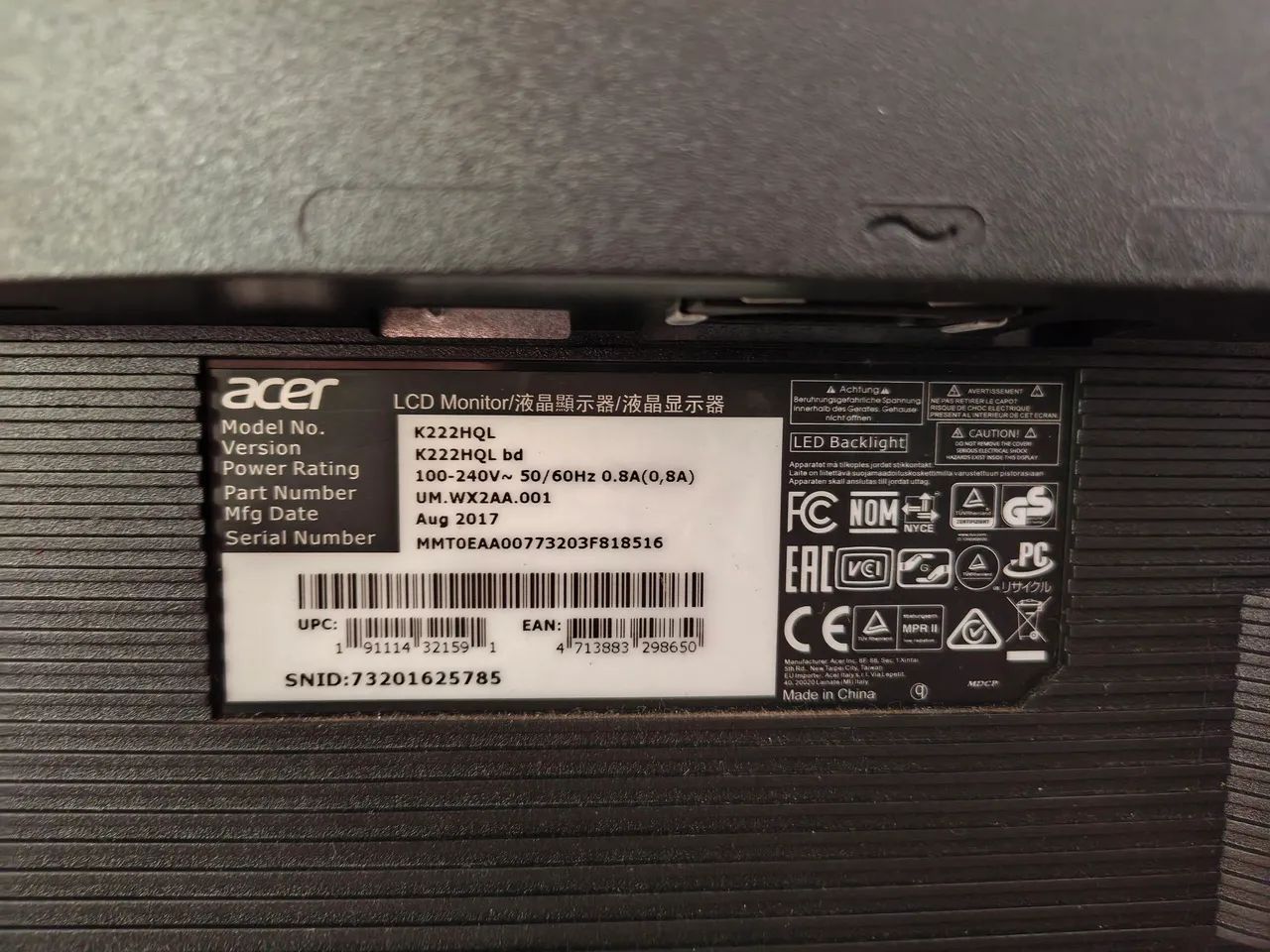 Monitor Acer 21.5 polegadas  - Foto 4