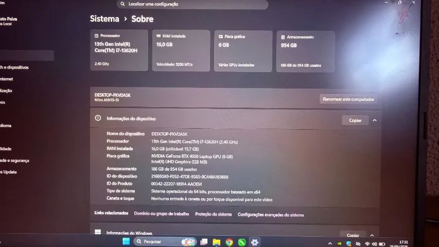 ? VENDO NOTEBOOK GAMER ACER NITRO V15! ? - Foto 2