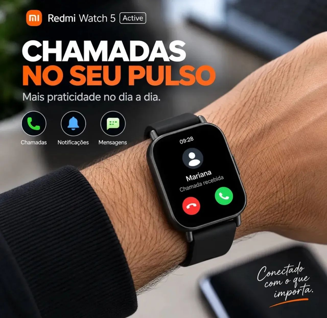 Relógio Xiaomi Redmi Watch 5 Active Preto - Foto 3