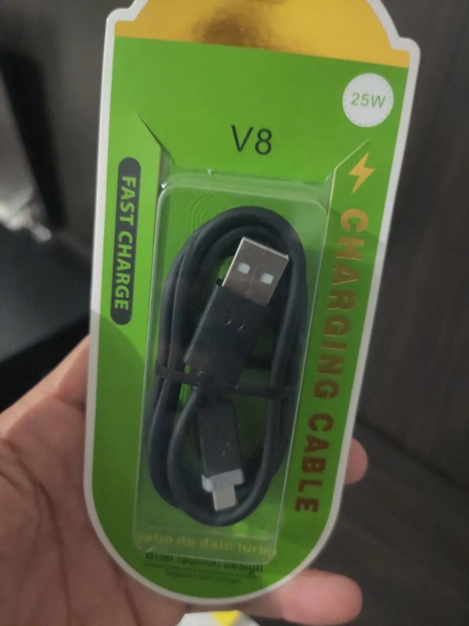 Cabo Micro USB V8 USB A Reforçado Compatível Samsung Motorola Xiaomi - Foto 4