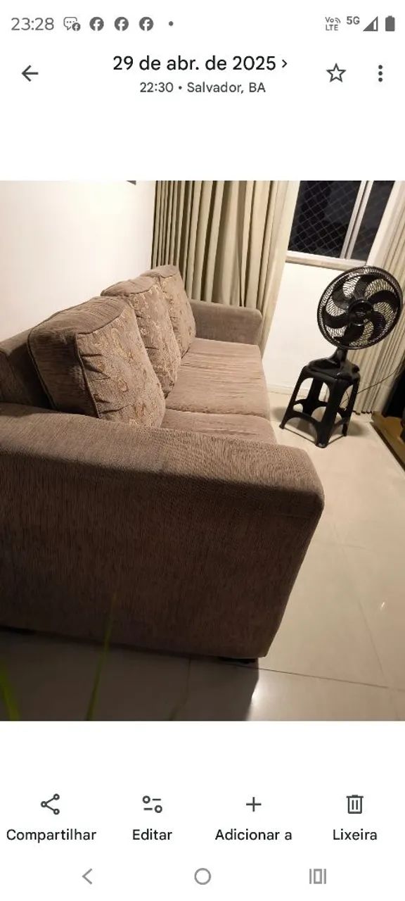 Vendo sofá três lugares bom estado