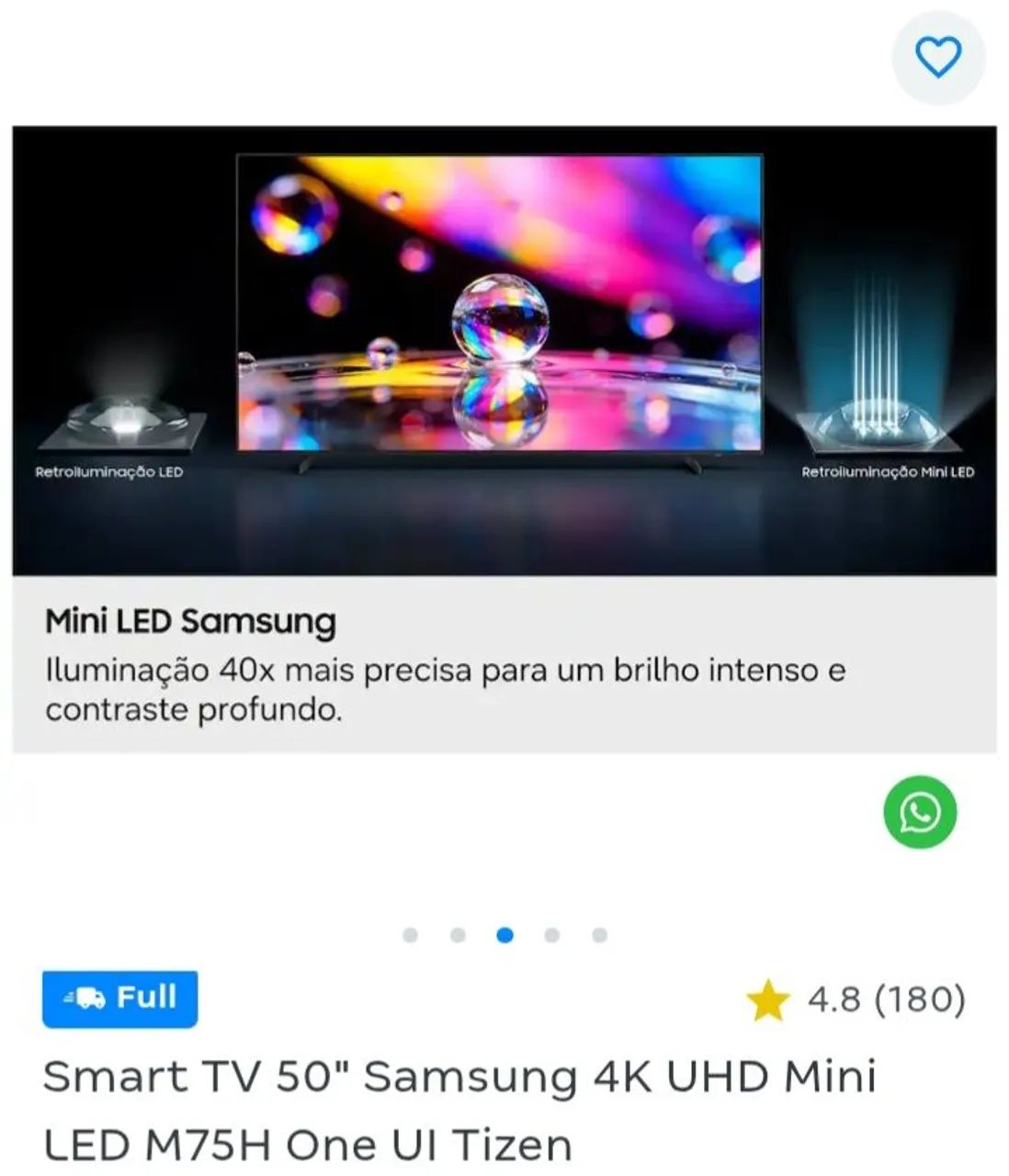 TV Samsung 50 Mini Led - Foto 5