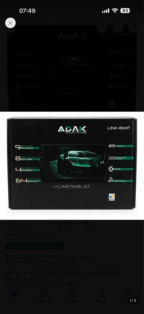 Multimídia 9? Android Auto e Car Play  - Foto 2
