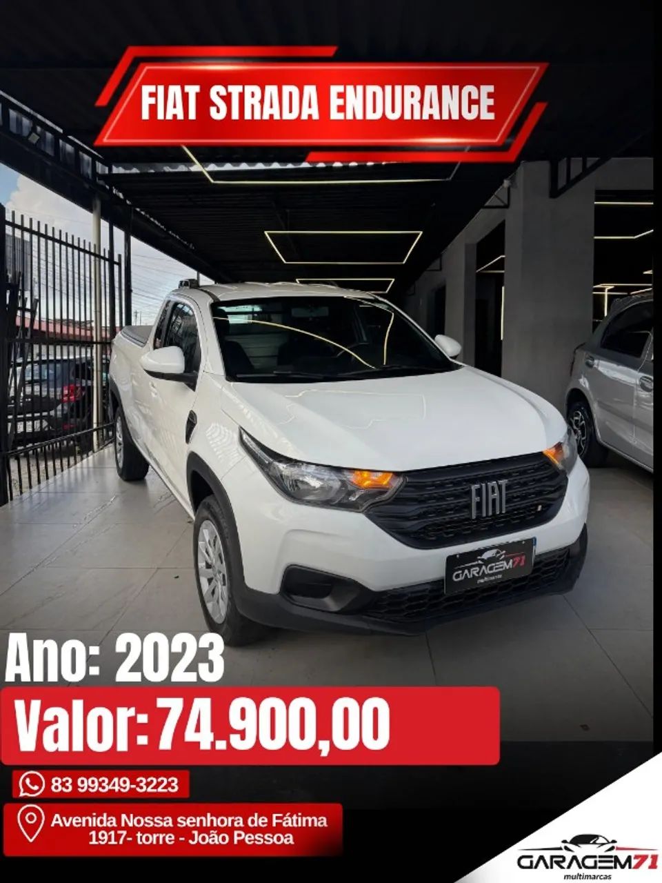 Fiat Strada Endurance 1.4 Flex 8V CS Plus 2023