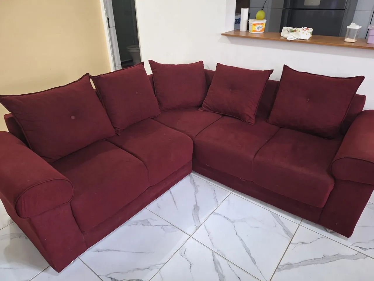Sofá Formato em L 5 LUGARES