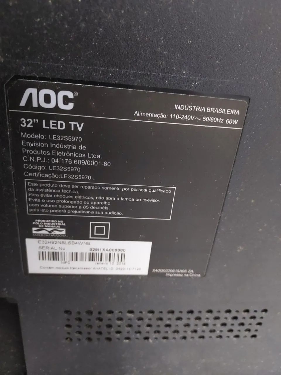 TV 32P com defeito vai  junto antena externa - Foto 4