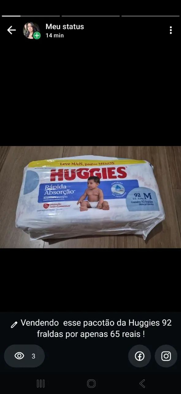Fralda huggies M