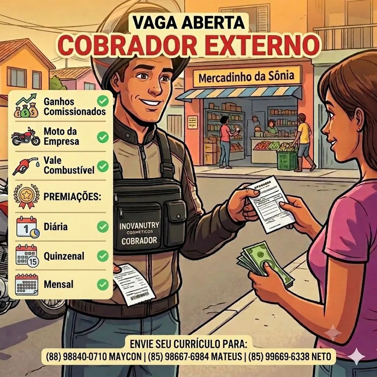 Vaga para cobrador externo 