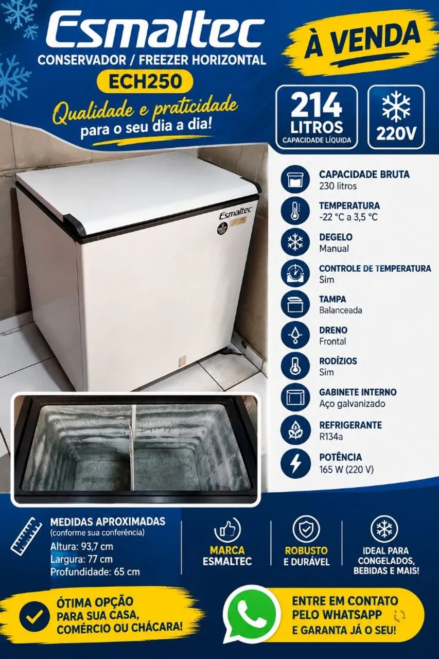Freezer Horizontal / Esmaltec 