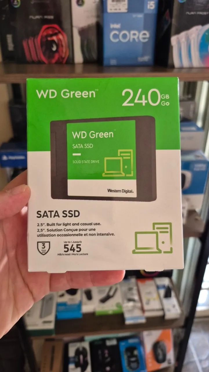 SSD 240GB Sata III, WD Green, novo, lacrado, garantia de 1 ano