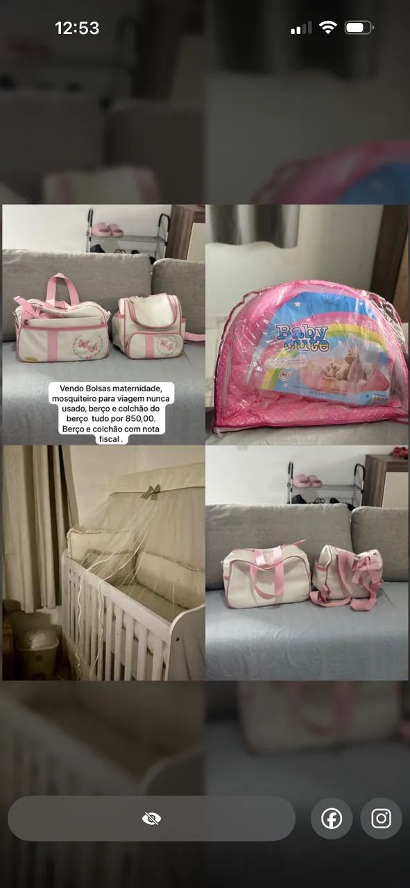 Artigos para bebê. 