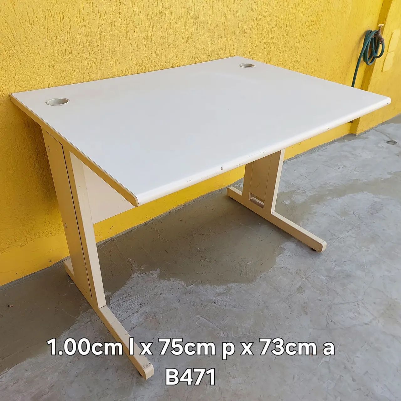 Mesa escritório bege 1.00x75cm - Foto 3