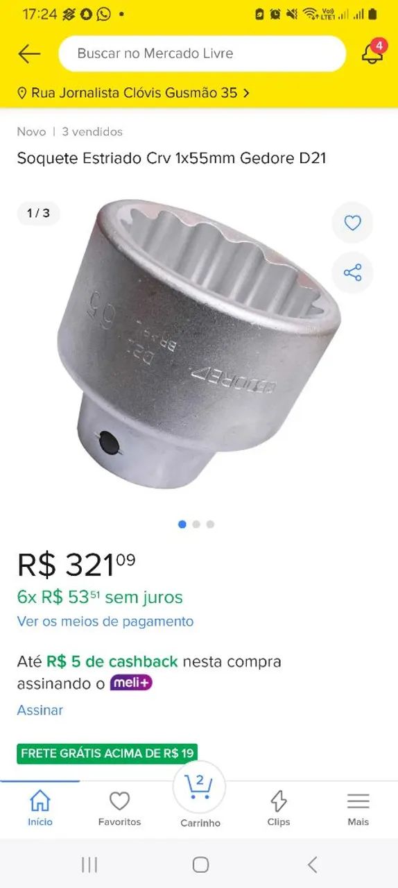 Chave soquete 55mm - Foto 4