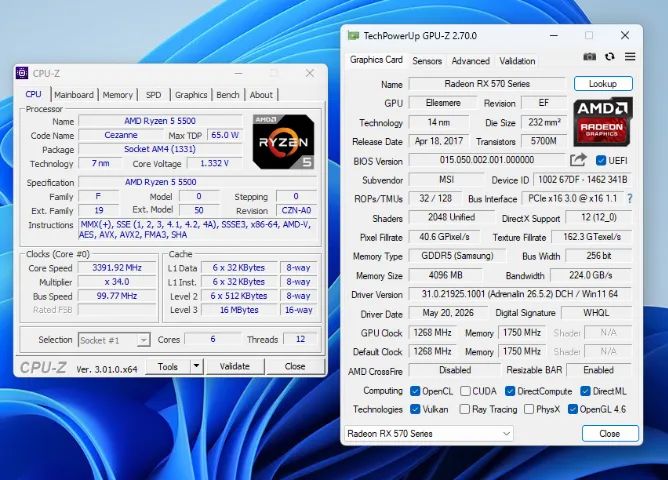 PC Gamer Ryzen 5 5500 + RX 570 - Foto 5