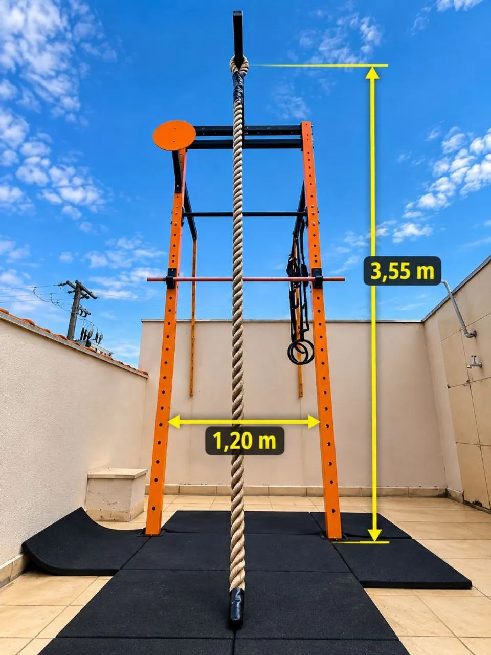 Rig Hack CrossFit Completo + TRX + Corda + Wall Ball Target - Foto 3