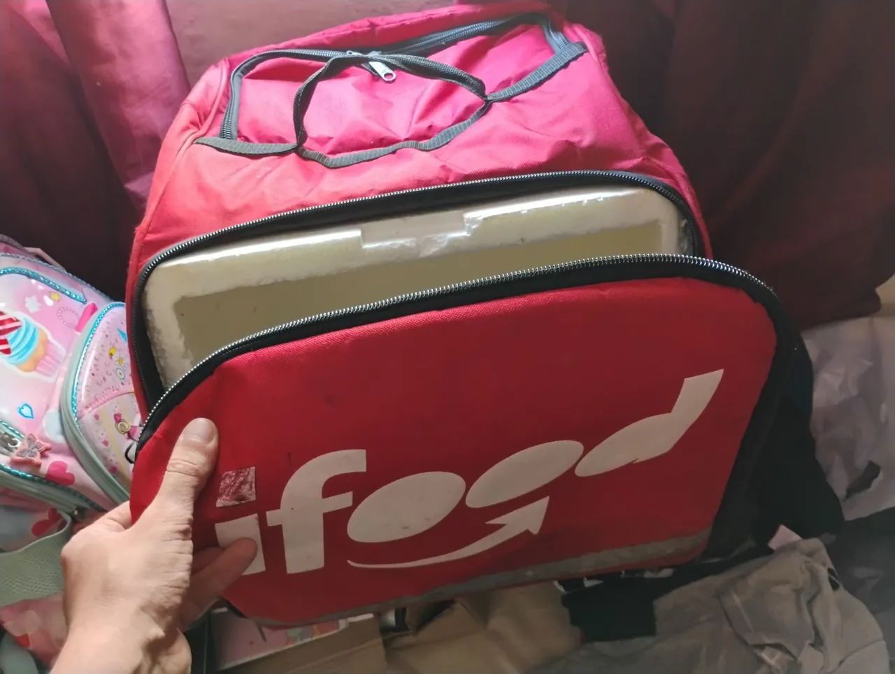Mochila Bag Nylon para entregas com isopor  - Foto 5