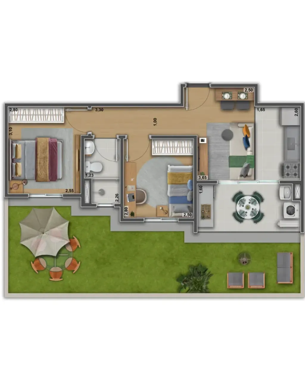 PLANTA 45m²