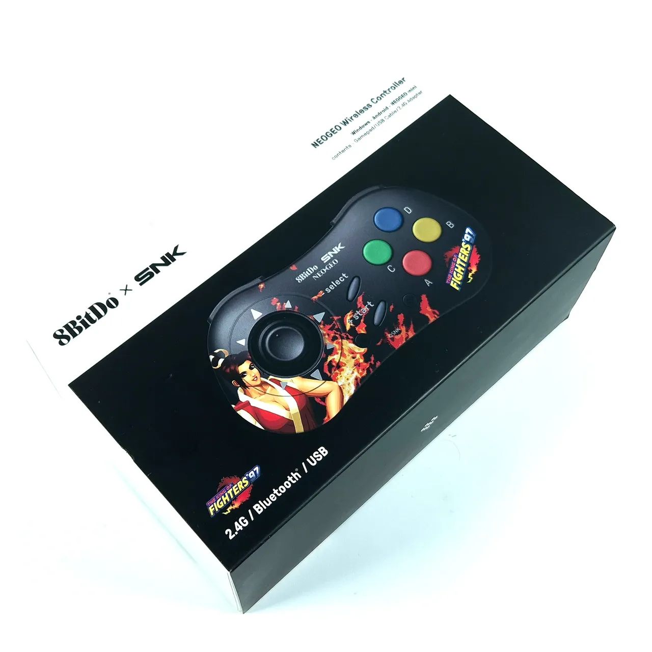 Controle 8bitDo x SNK de NEO GEO edição limitada The King of