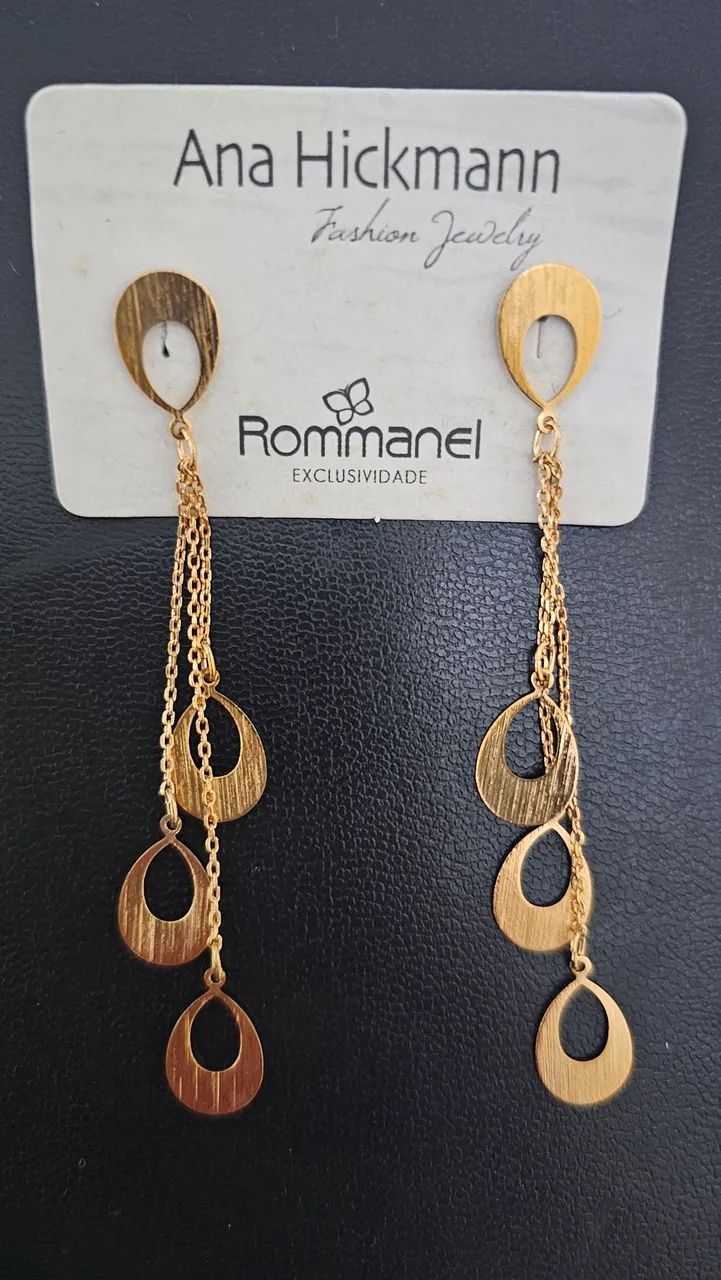 Brincos Ana Hickmann Romannel
