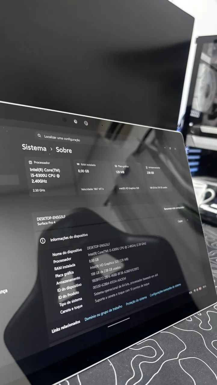 Microsoft Surface Pro 4 | Core i5 | 8GB RAM | SSD 256GB LEIA DESCRIÇÃO ? - Foto 4