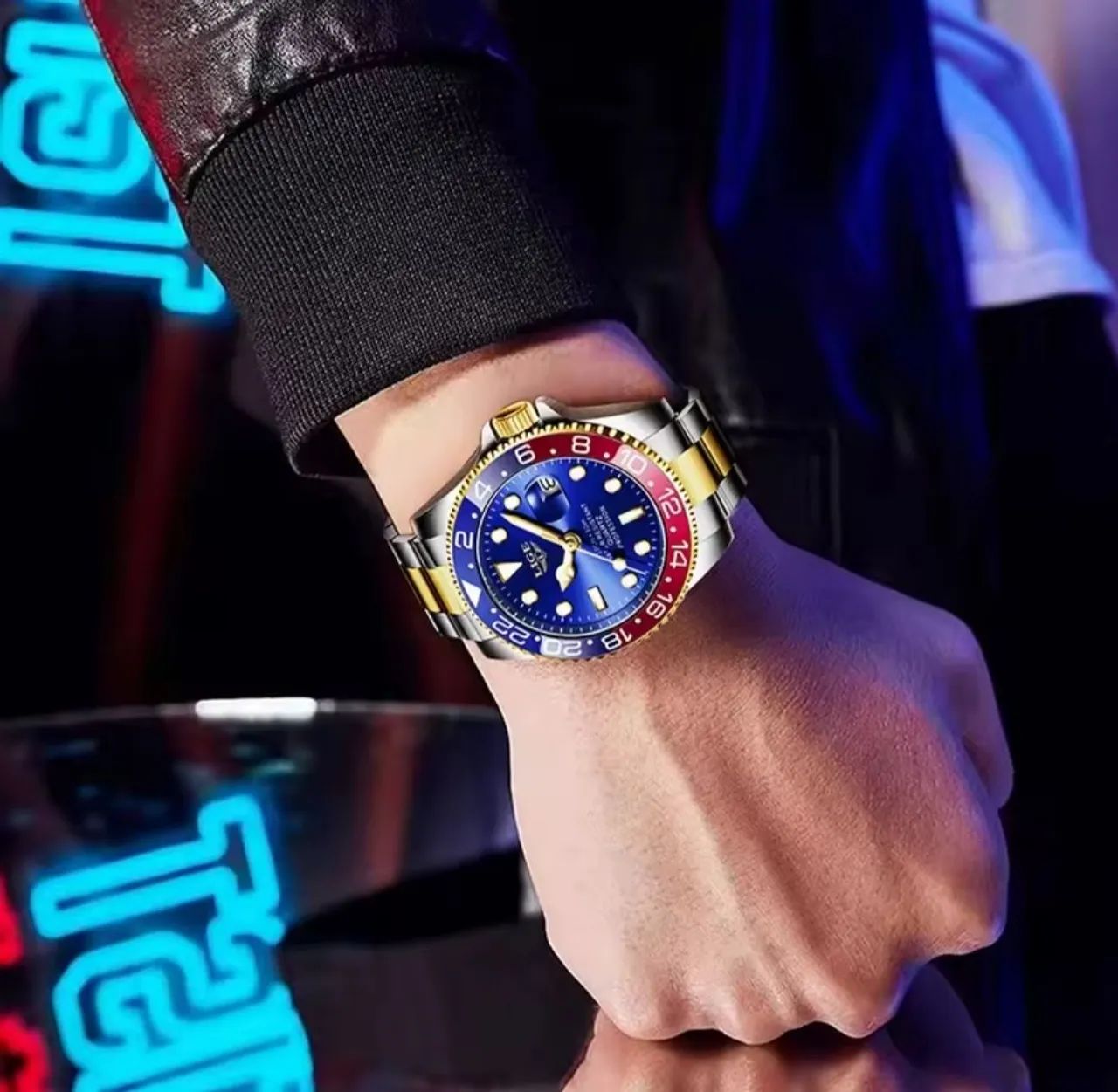 Relógio masculino de aço inox 