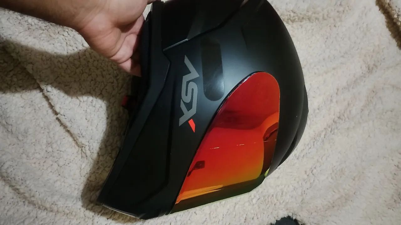 CAPACETE ASX PRETO FUMÊ - Foto 3