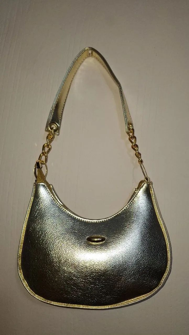 Bolsa Ombro Dourada 