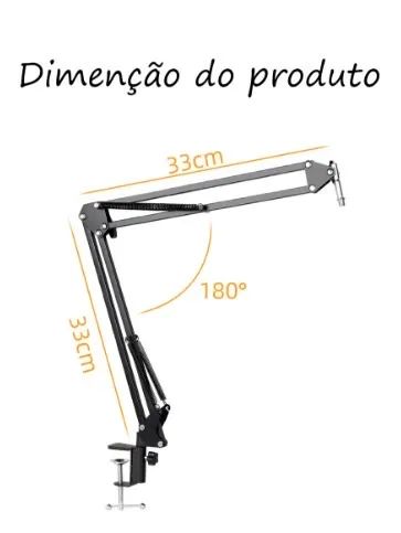 Braço articulado pedestal de mesa para microfones