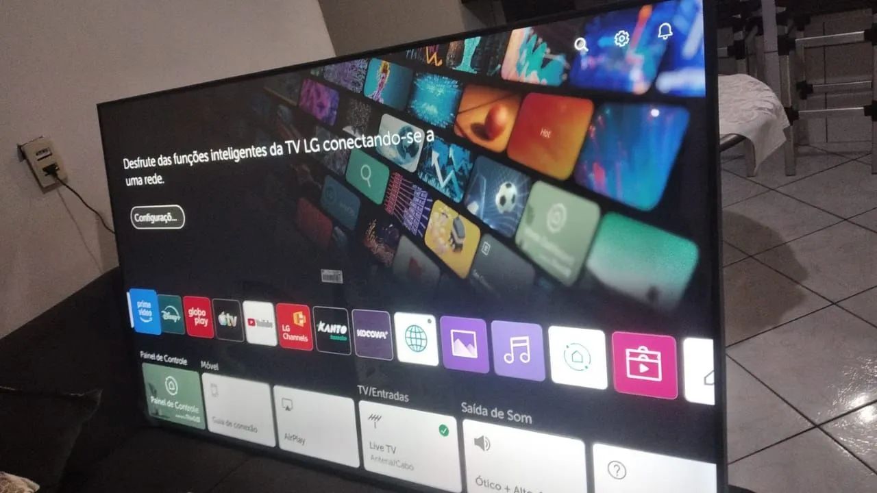 Smart TV LG 75 polegadas 4K borda infinita comando de voz controle Magic - Foto 3