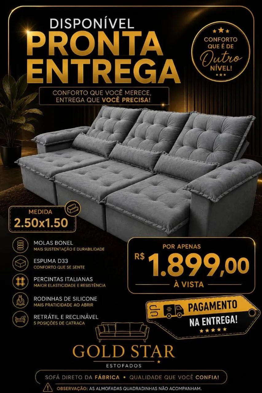 Promoção sofás direto da fábrica 