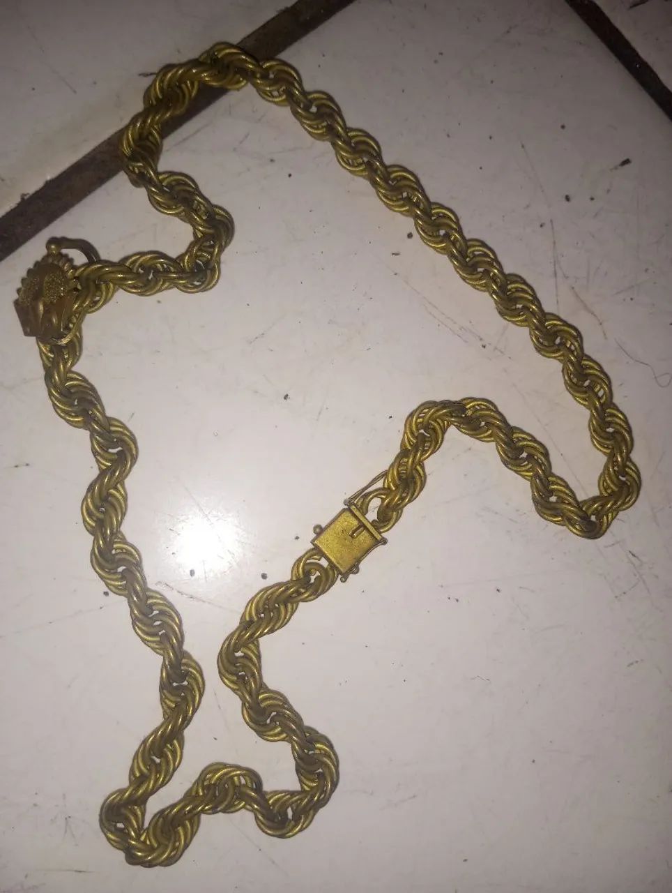 Cordão de Moeda Antiga  com pingente  - Foto 4