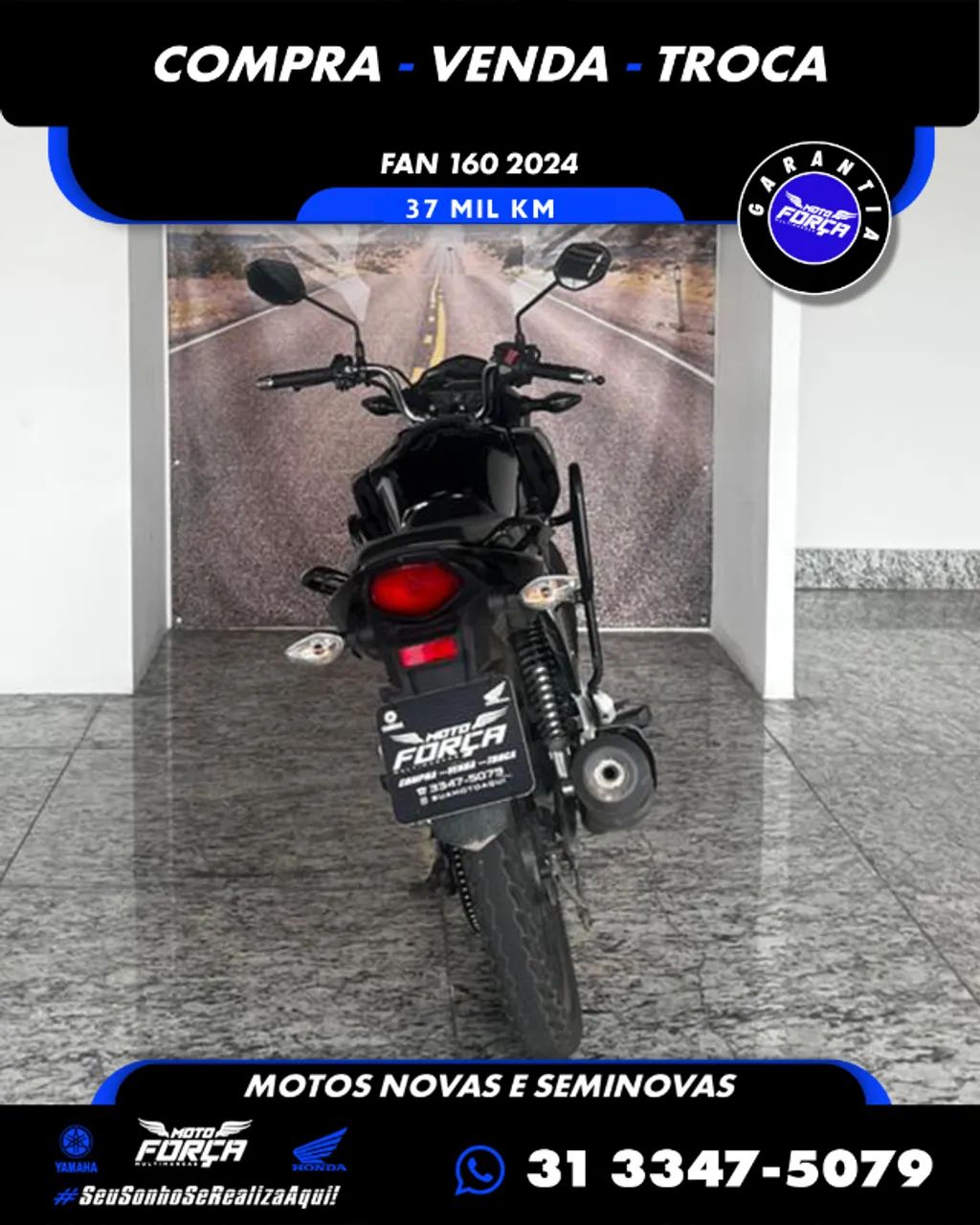 Fan 160 Ano2024 Doc2026 Pago Tem 37MilKm Garantia Procedência - Foto 3