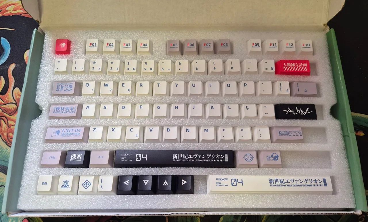 Conjunto de Keycaps Evangelion - ABNT2 (154 Keycaps) para teclados