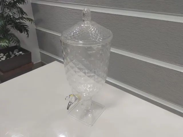 Suqueira / Dispenser de Bebidas Transparente com Torneira - Perfeito Estado