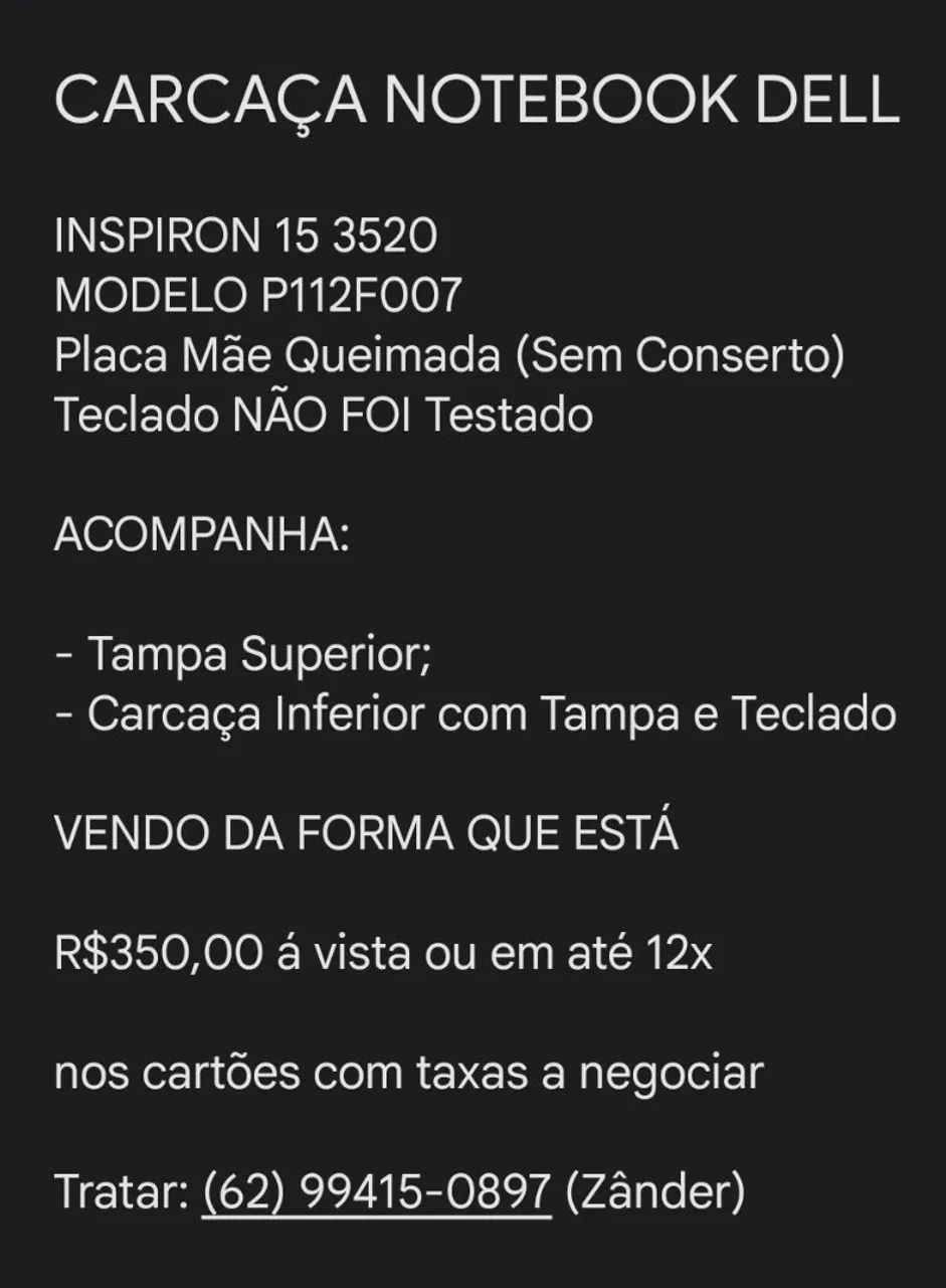 CARCAÇA NOTEBOOK DELL 3420 - Foto 5