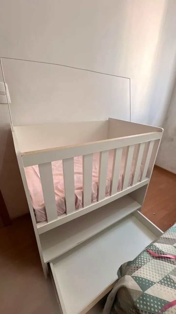 Mini berço com colchão  - Foto 2