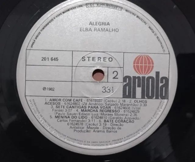 LP ELBA RAMALHO - Alegria (1982) - Foto 4