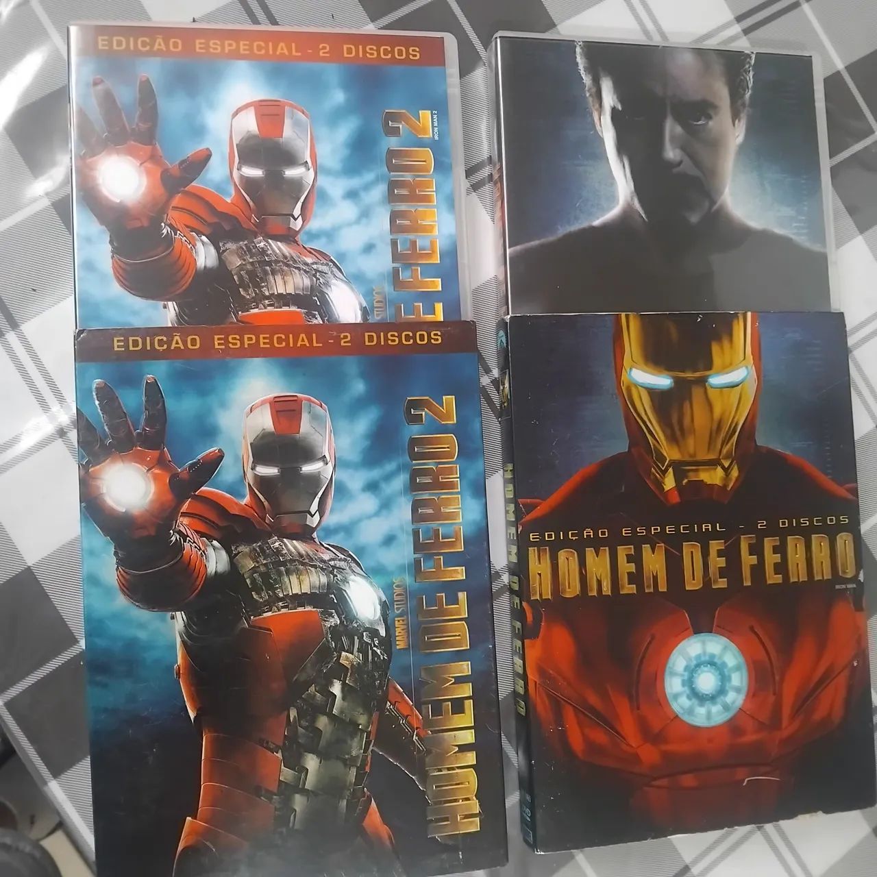 Kit 2 Dvds Duplo "ed. especial" Homem de Ferro 1 e 2 com encarte - Foto 2