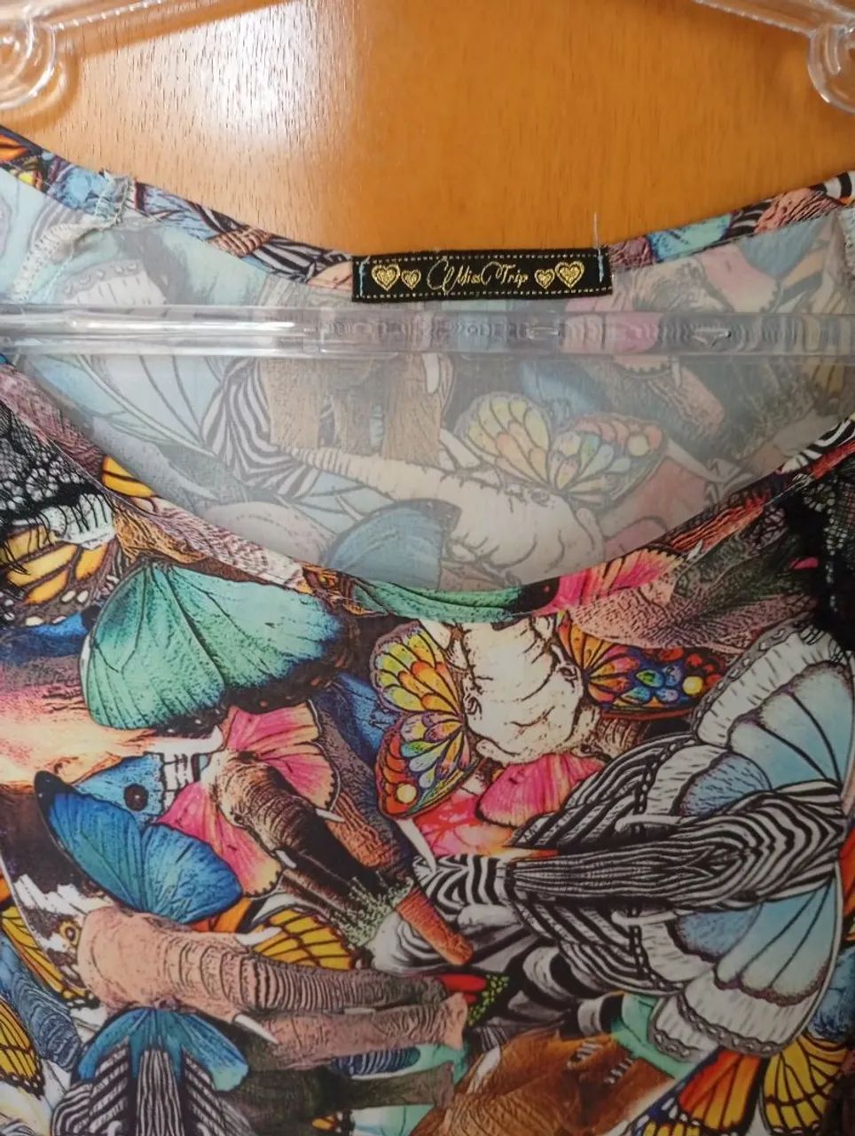 Blusa 3/4 viscose com renda M - Foto 2