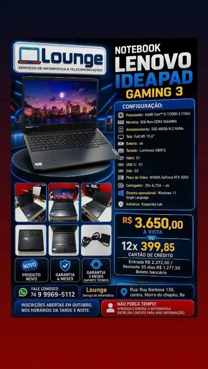 Notebook Gamer Lenovo 