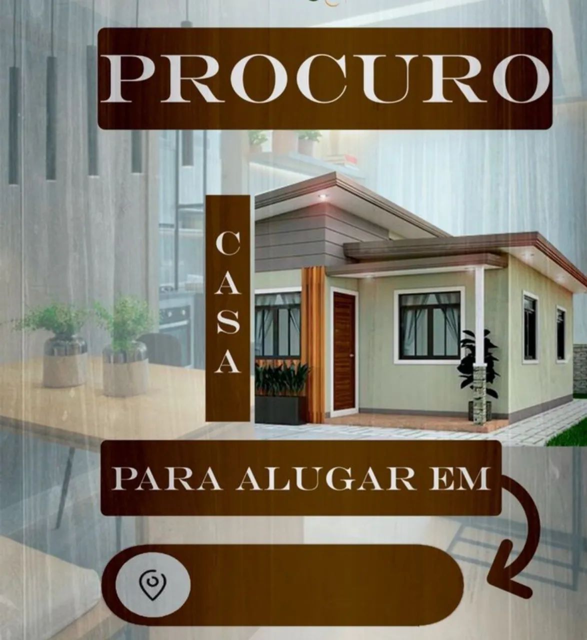 Preucuro uma casa mobiliada para alugar com quintal ou varanda com 2 quartos individual